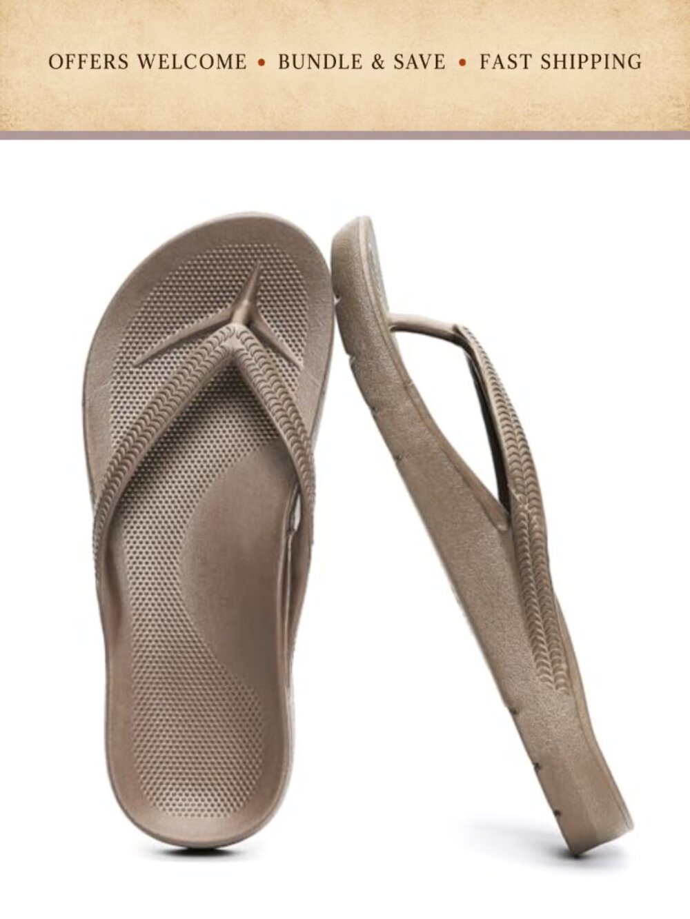 Unisex Flip Flops Arch Support Comfortable Shower Thong Sandals EVA Rubber